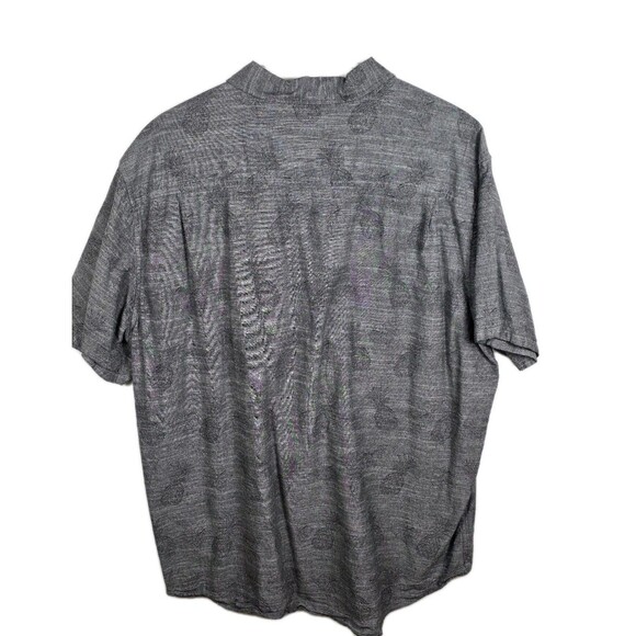 Hurley Size Men's XXL Gray Pineapple Stretch Short Sleeve Shirt - Picture 6 of 8